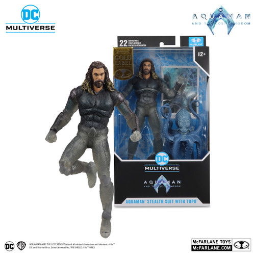 McFarlane Toys DC Multiverse Gold Label: Aquaman 2 Aquaman Stealth Suit With Topo (Gold Label) McFarlane Toys DC Multiverse Gold Label: Aquaman 2 Aquaman Stealth Suit With Topo (Gold Label)