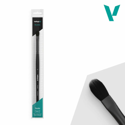 Vallejo Brushes - Shader - Filbert Shader Flat Synthetic Brush No. 6 Vallejo Brushes - Shader - Filbert Shader Flat Synthetic Brush No. 6
