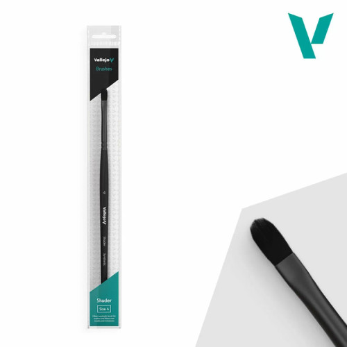 Vallejo Brushes - Shader - Filbert Shader Flat Synthetic Brush No. 4 Vallejo Brushes - Shader - Filbert Shader Flat Synthetic Brush No. 4