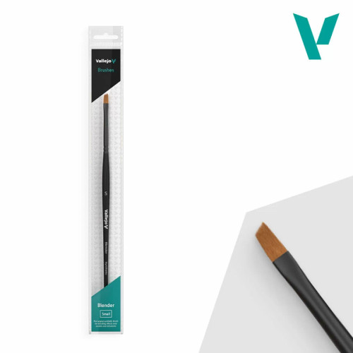 Vallejo Brushes - Blender - Flat Angled Synthetic Brush Small Vallejo Brushes - Blender - Flat Angled Synthetic Brush Small