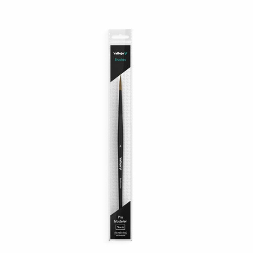 Vallejo Brushes - Pro Modeler - Natural Hair Round Brush No. 4 Vallejo Brushes - Pro Modeler - Natural Hair Round Brush No. 4