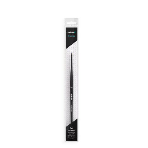 Vallejo Brushes - Pro Modeler - Natural Hair Round Brush No. 4/0 Vallejo Brushes - Pro Modeler - Natural Hair Round Brush No. 4/0