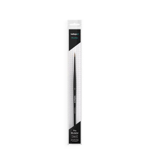 Vallejo Brushes - Pro Modeler - Natural Hair Round Brush No. 0