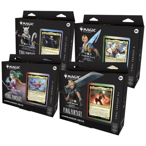 Magic the Gathering Final Fantasy Commander Deck - Set of 4 Magic the Gathering Final Fantasy Commander Deck - Set of 4