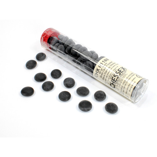 Chessex - Frosted Black Glass Stones Tube