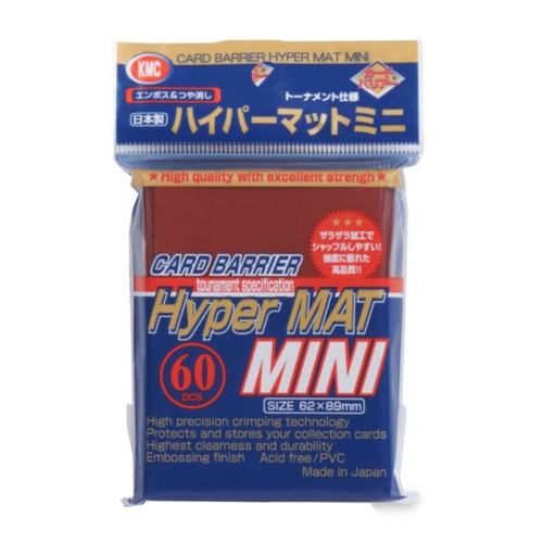 KMC Hyper MAT Japanese Size Sleeves 60pk - Red