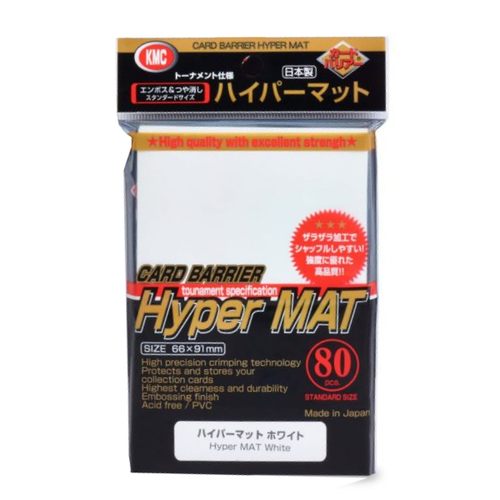 KMC Hyper MAT Standard Size Sleeves 80pk - White KMC Hyper MAT Standard Size Sleeves 80pk - White