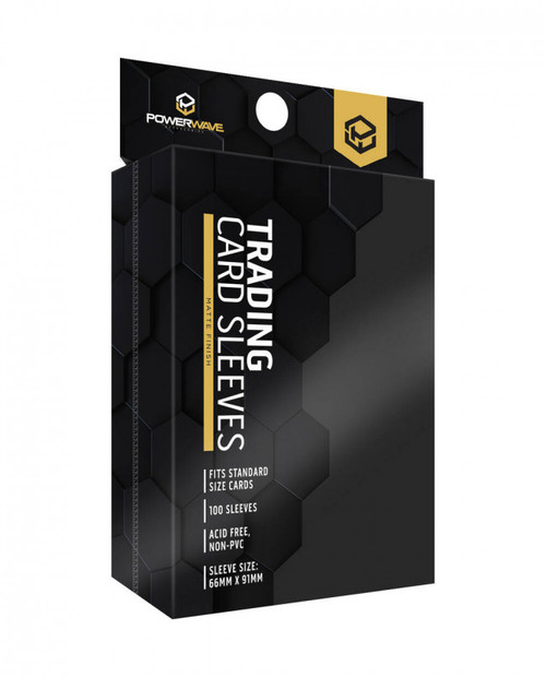 Powerwave Matte Card Sleeves 100 Pack - Black Powerwave Matte Card Sleeves 100 Pack - Black