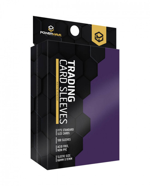 Powerwave Matte Card Sleeves 100 Pack - Purple Powerwave Matte Card Sleeves 100 Pack - Purple