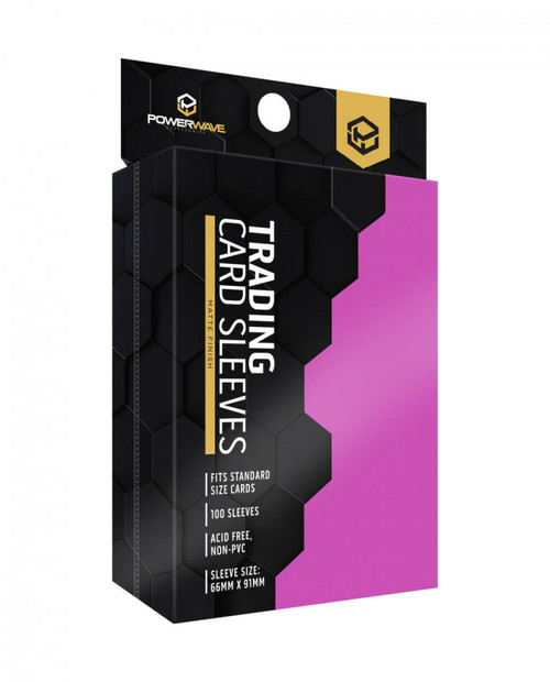 Powerwave Matte Card Sleeves 100 Pack - Pink Powerwave Matte Card Sleeves 100 Pack - Pink