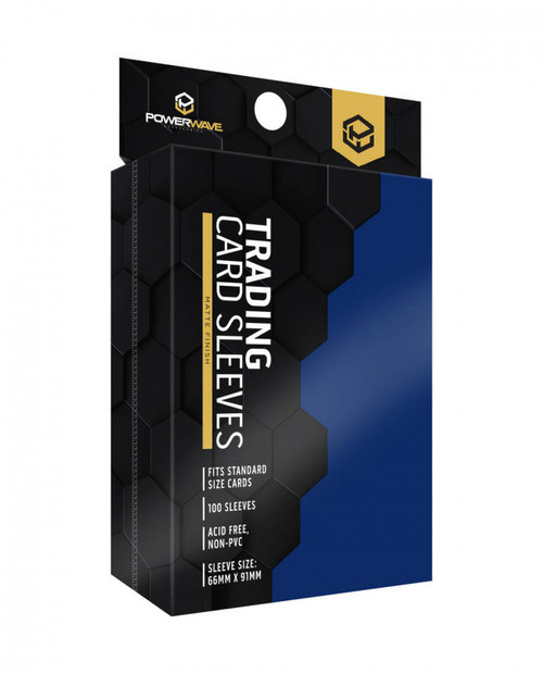 Powerwave Matte Card Sleeves 100 Pack - Blue Powerwave Matte Card Sleeves 100 Pack - Blue