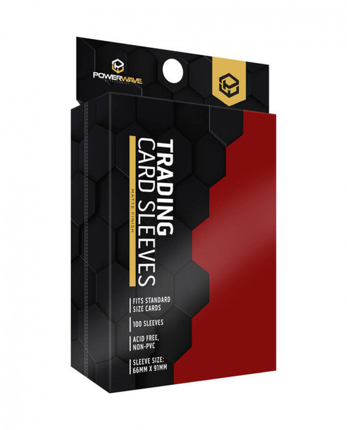 Powerwave Matte Card Sleeves 100 Pack - Red Powerwave Matte Card Sleeves 100 Pack - Red