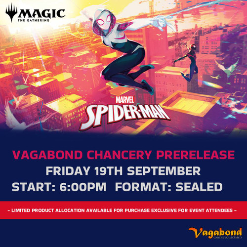 Magic the Gathering Spider-man - Chancery Prerelease Entry 19th September Magic the Gathering Spider-man - Chancery Prerelease Entry 19th September