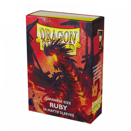 Dragon Shield Sleeves Japanese Size 60pk - Matte Ruby Dragon Shield Sleeves Japanese Size 60pk - Matte Ruby