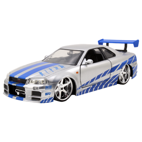 Jada: Fast and Furious - 1:24 2002 Nissan Skyline GTR R34 (Silver) Diecast Vehicle
