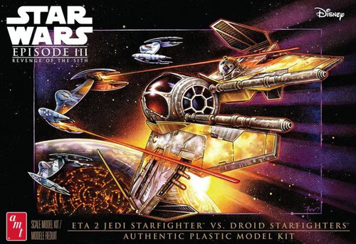 AMT 1/48 Star Wars: The Phantom Menace Jedi Starfighter Vs. Droid Starfighters AMT 1/48 Star Wars: The Phantom Menace Jedi Starfighter Vs. Droid Starfighters