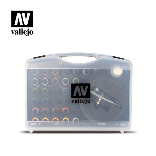 Vallejo - Basic Game Air - Colours set & Airbrush (28 Colour Plastic Case) Vallejo - Basic Game Air - Colours set & Airbrush (28 Colour Plastic Case)