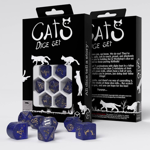 Q Workshop - Cats Dice Set - Meowster Dice Set 7 Q Workshop - Cats Dice Set - Meowster Dice Set 7