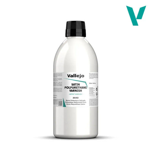 Vallejo - Permanent Satin Polyurethane Varnish Polyurethane Varnish 500ml Vallejo - Permanent Satin Polyurethane Varnish Polyurethane Varnish 500ml