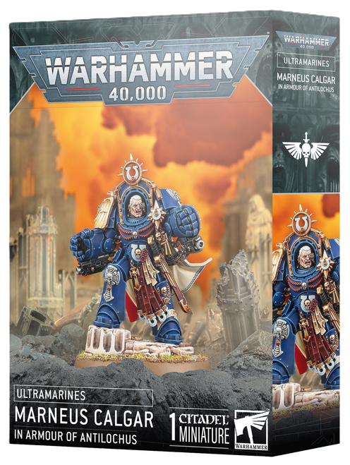 Space Marines Ultramarines Marneus Calgar In Armour Of Antilochus