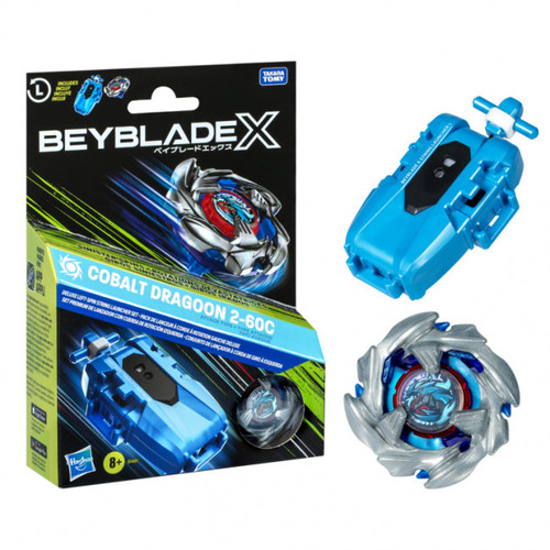 Beyblade X Cobalt Dragoon 2-60C Launcher Set