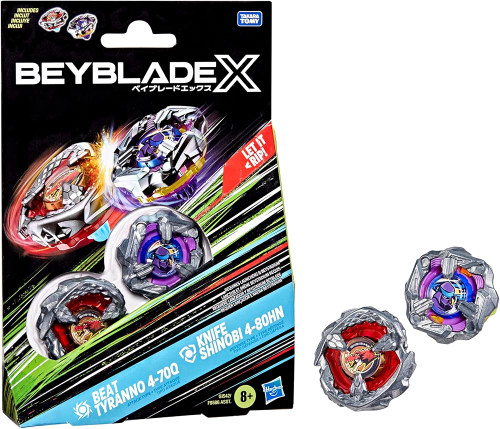Beyblade X: Dual Pack Set 3 - Tyranno 4-70Q / Knife Shinobi 4-80HN
