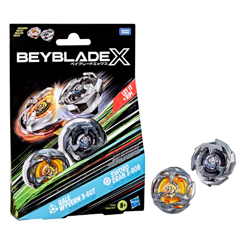 Beyblade X: Dual Pack Set 3 - Gale Wyvern 3-60T / Sword Dran 3-80B