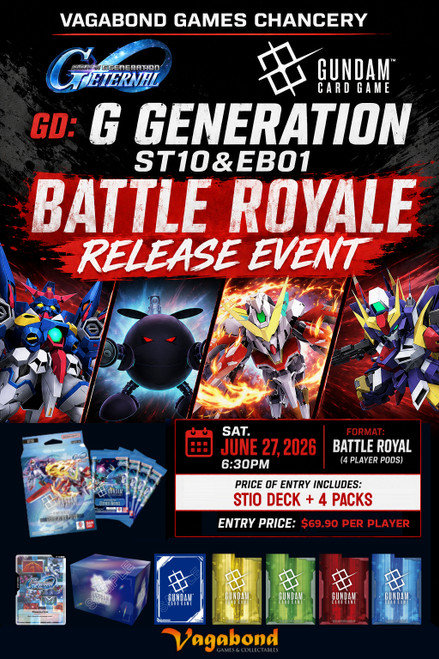 Gundam Card Game GD: G Generation ST10&EB01 Battle Royale Release Event - Sat. June 27th (Chancery)