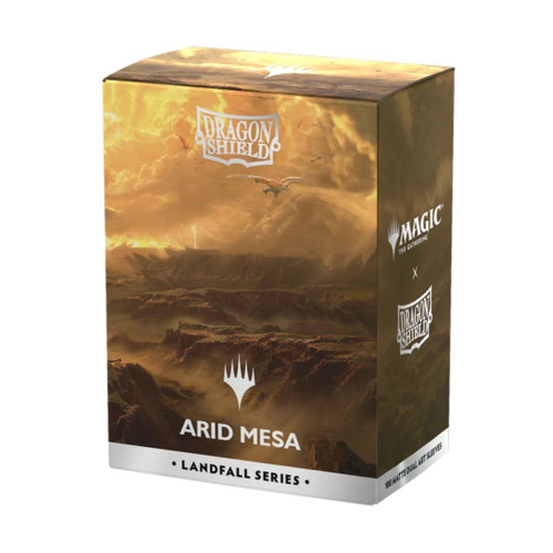 Dragon Shield Standard Sleeves 100pk Matte Dual Art – Arid Mesa (MTG Landfall Series)