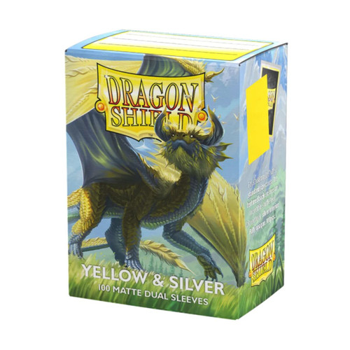 Dragon Shield Standard Sleeves 100pc Matte Dual Yellow & Silver