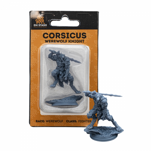 DM Stash - Corsicus - Werewolf Knight Miniature (M)