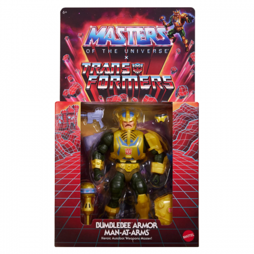 Masters of the Universe Origins X Transformers Bumblebee Armor Man-At-Arms Action Figure