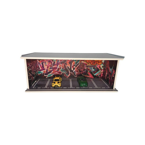 Graffiti Factory Wall Diorama Scene For 1:64 Diecast