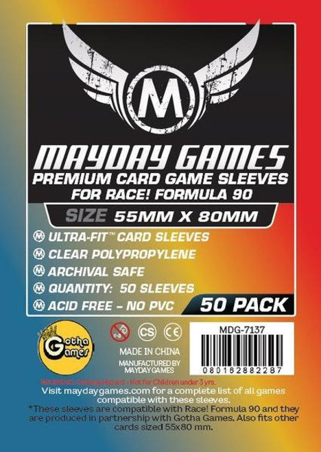 Mayday Games Premium Race! Formula 90 Card Sleeves (50) 55mm x 80mm Mayday Games Premium Race! Formula 90 Card Sleeves (50) 55mm x 80mm