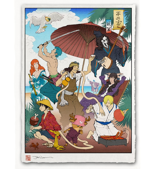 Ukiyo-e Heroes: Giclee Print by Jed Henry - Shore Leave Ukiyo-e Heroes: Giclee Print by Jed Henry - Shore Leave