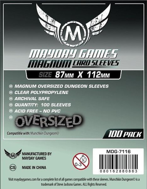 Mayday Games Magnum Oversized Dungeon Sleeves (100) 87mm x 112mm Mayday Games Magnum Oversized Dungeon Sleeves (100) 87mm x 112mm