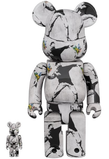 Medicom Toy Be@rbrick Banksy - Flower Bomber Set 100% + 400