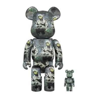 400% & 100% Bearbrick set - Riot Cop (Brandalism x Banksy) by