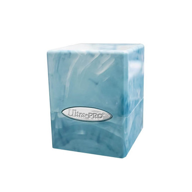 Marble Satin Cube Deck Box - Lime Green / White main image 0