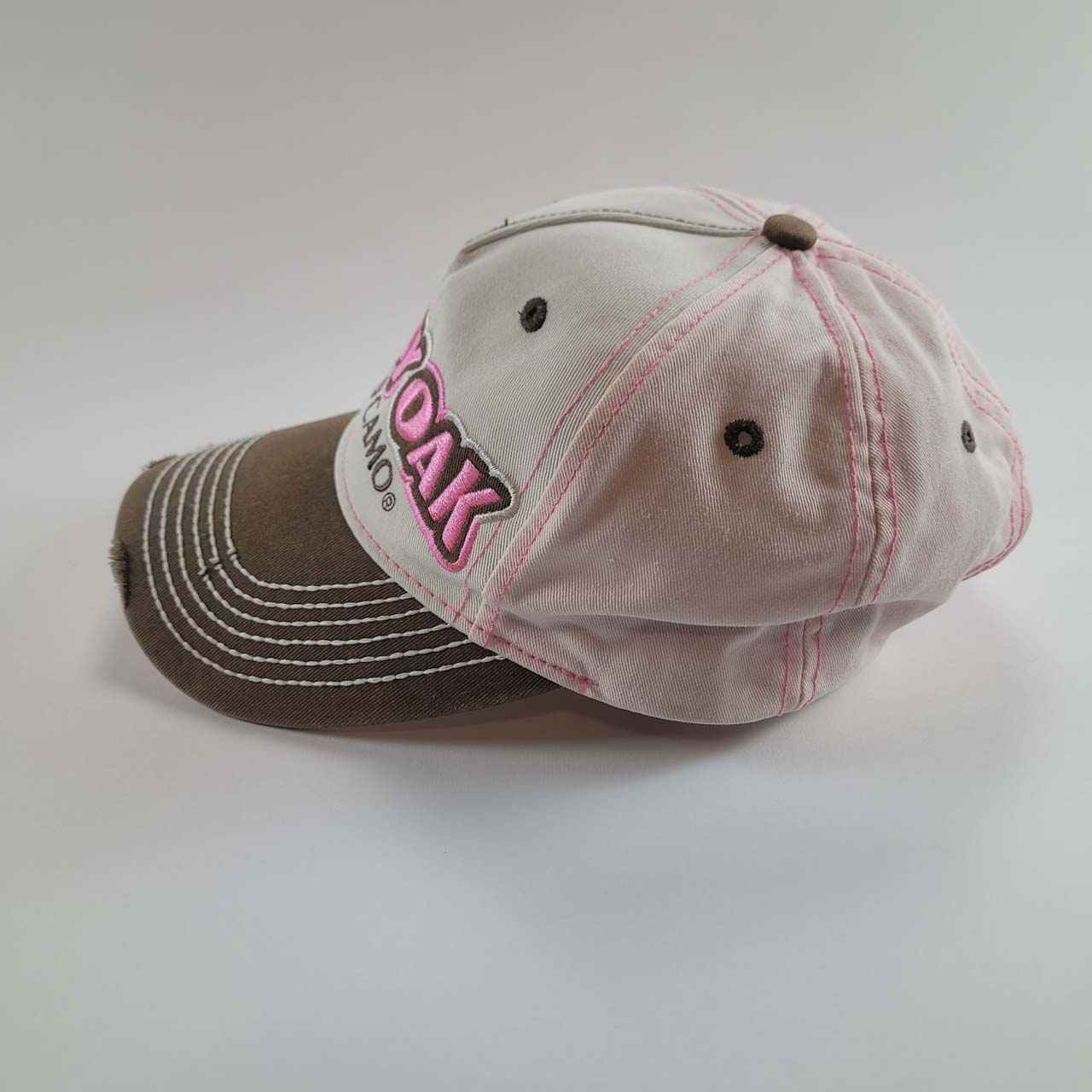 Cap - Mossy Oak - Distressed - Embroidered Front - Pink Brown