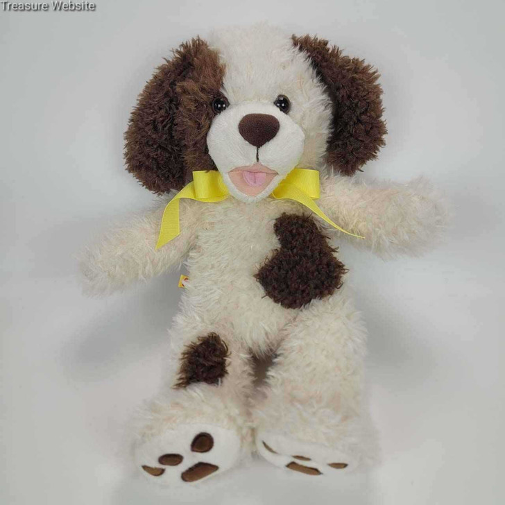 Build-A-Bear Shaggy Dog Brown Cream Fur - Adorable! 17"