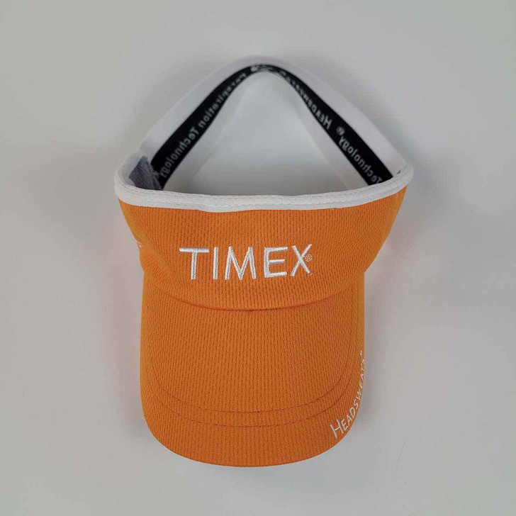 Timex Sun Visor Cap - Orange - Stretch Band - Sun Glare Protection - RARE FIND!