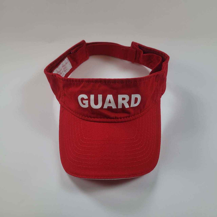 Lifeguard Sun Visor  - Red - Adjustable - Sun Glare Protection