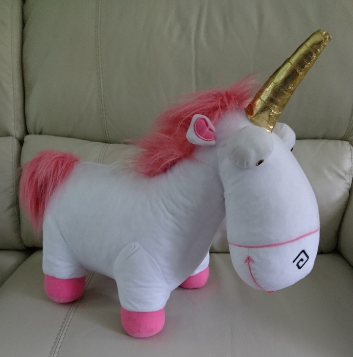 Unicorn Stuffed Animal - Despicable Me - Size: Large & Wide - 17" - Pre-Owned