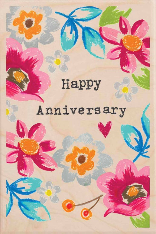 Happy Anniversary' Wooden Postcard | SHSMO Happy Anniversary' Wooden Postcard | SHSMO