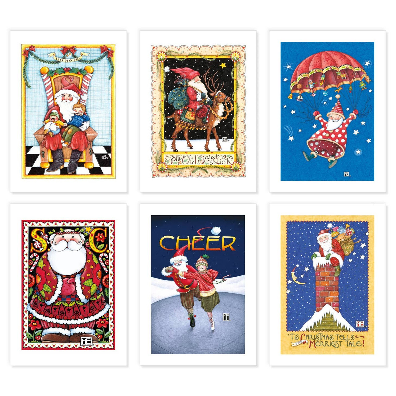 Christmas Santas Postcards by Mary Engelbreit Studios | SHSMO