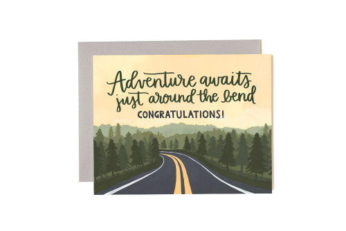 Adventure Awaits Congratulations Greeting Card