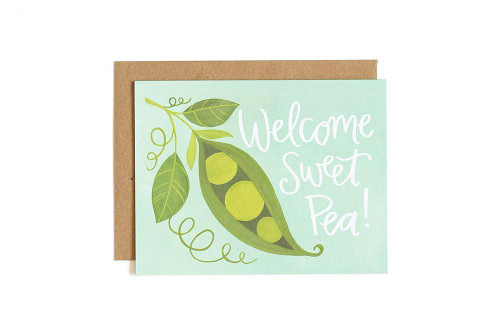 Sweet Pea Baby Greeting Card