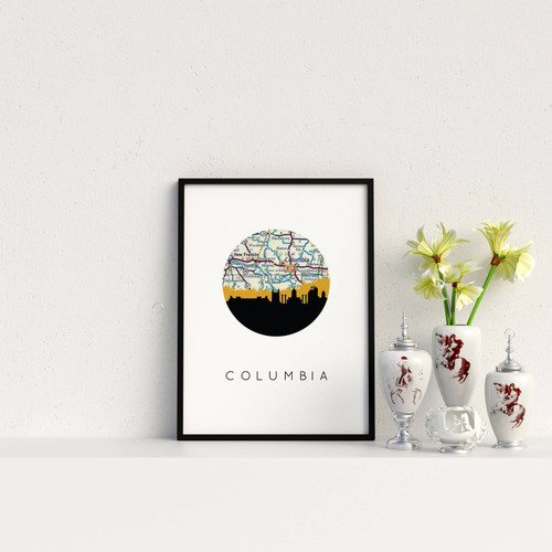 Columbia City Skyline Art Print - 5x7