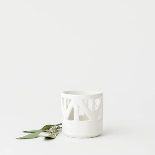 Structured Votive In Ivory - Small